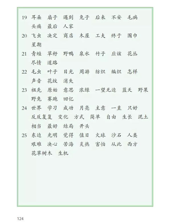 【部编版】二年级语文下册电子版课文-词语表